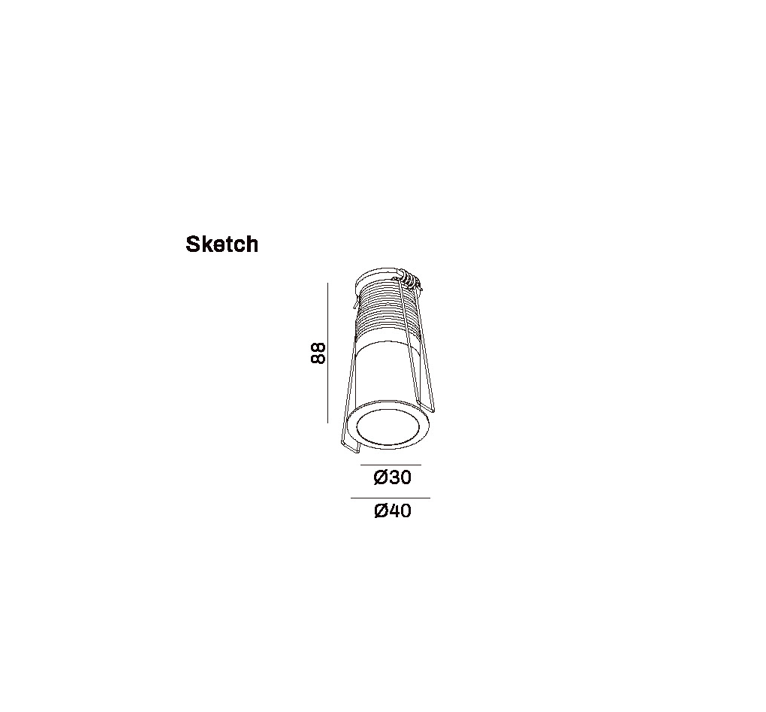 Recessed downlight model SK-01-DL3437