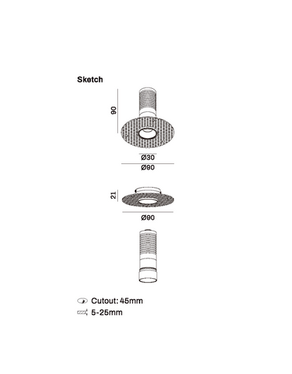 Recessed downlight model SK-01-DL3559