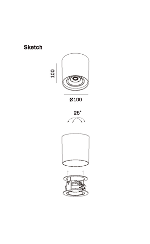 Surface mounted light model SK-02-SD3047