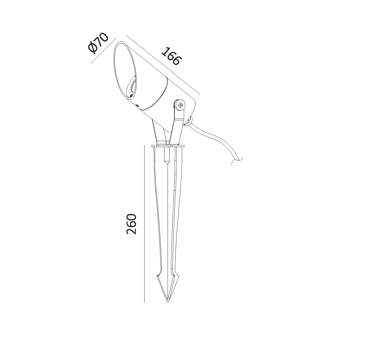 Outdoor Spot Light l Spike Light SK-13-BS3010