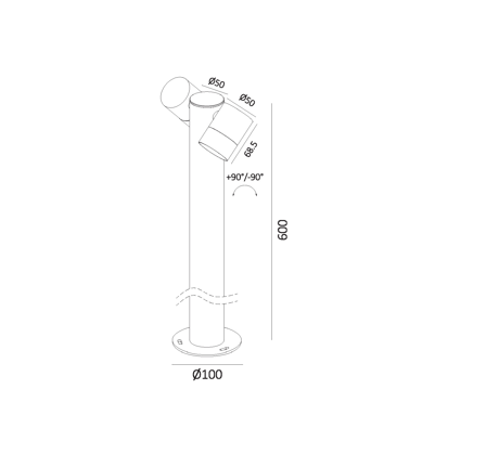 Outdoor Spot Light l Spike Light SK-13-BS3048