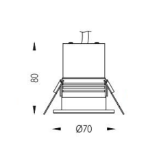 Outdoor Recessed downlight SK-11-WB7210R
