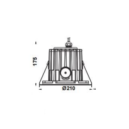 Outdoor Recessed downlight SK-11-WB7070R
